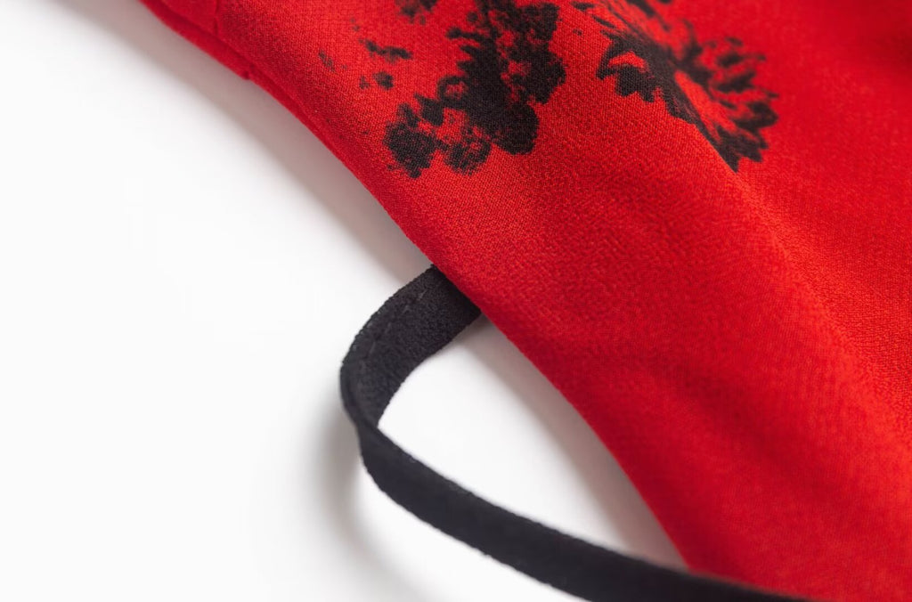 Summer Red V neck Sling Dress Women Summer Waist Bag Hip Fishtail Maxi Dress PullWind