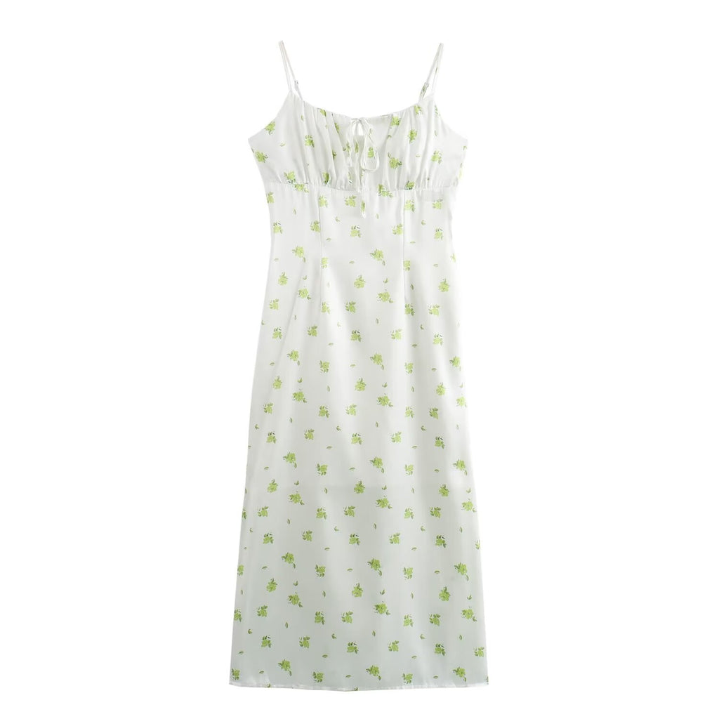 Summer Women Clothing Casual Simple Printing Slip Dress Wennie