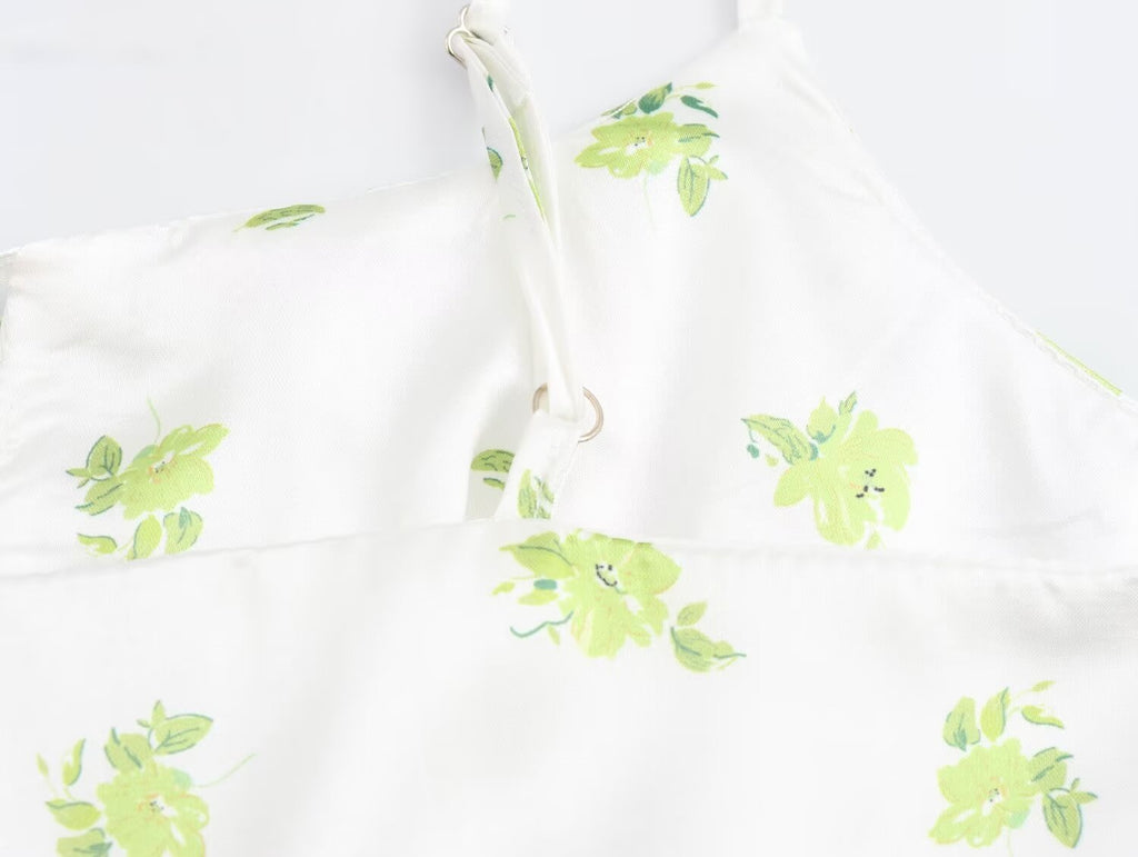 Summer Women Clothing Casual Simple Printing Slip Dress Wennie