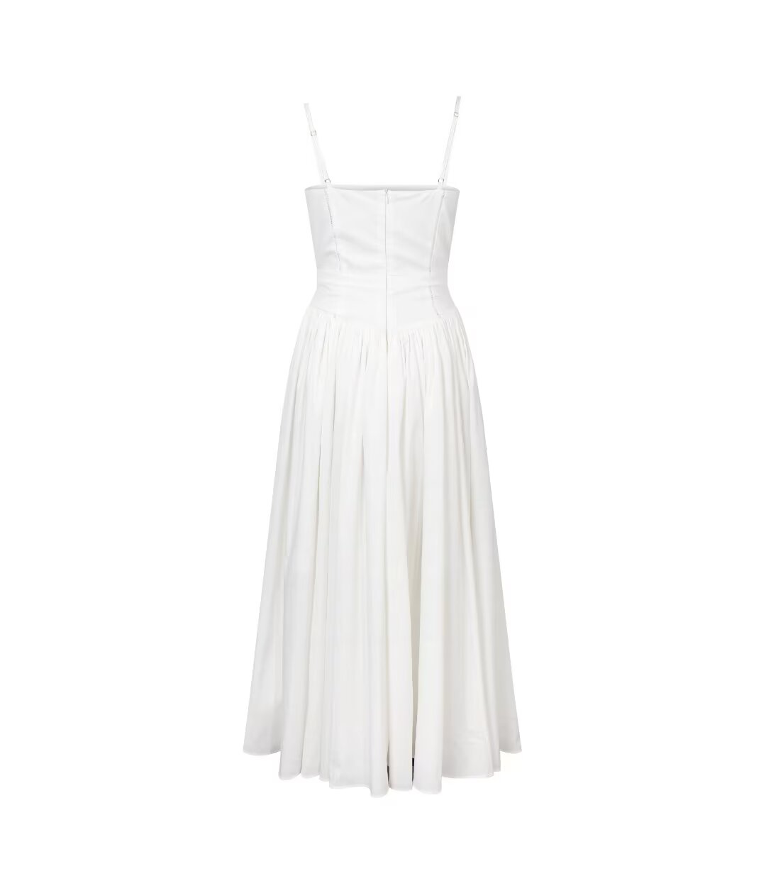 French Hollow Out Cutout Lace Band A Swing Sling Dress Women Summer Slim Fit Maxi Dress PullWind