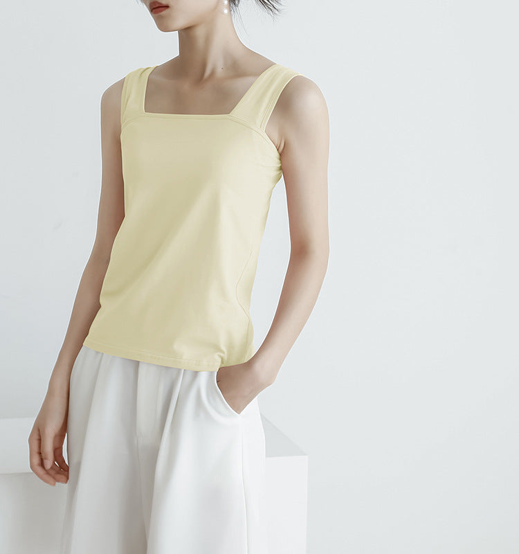 Summer Vest Women Cold Solid Color Cotton Base Ride T Shirt Women Sling SenSire