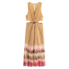 Summer Pants Women Open Design Tie Dye Midi Dress TRAF
