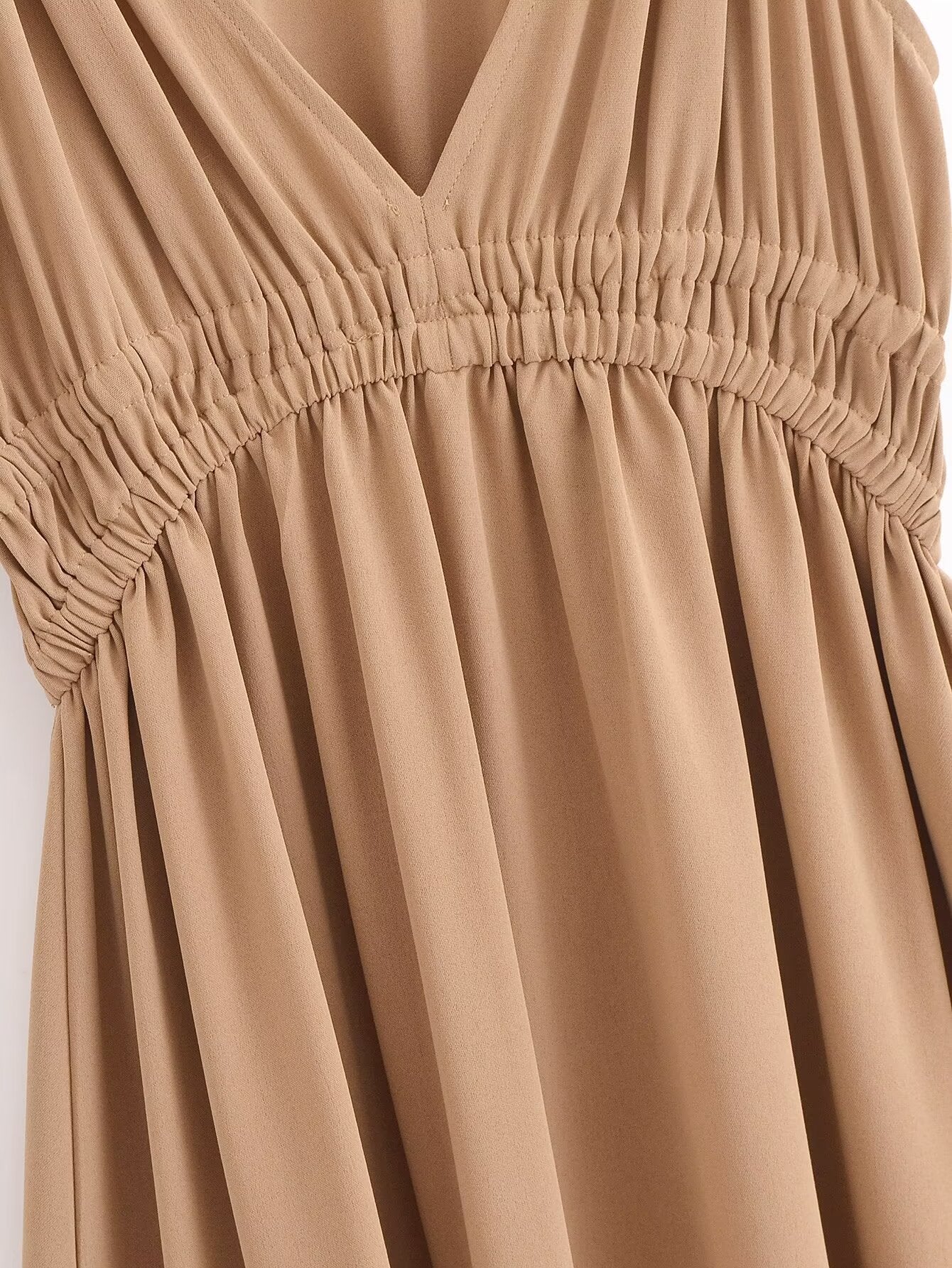 Summer Women Clothing Elegant V neck Sleeveless Maxi Dress TRAF