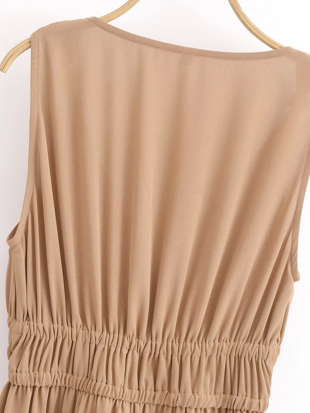Summer Women Clothing Elegant V neck Sleeveless Maxi Dress TRAF