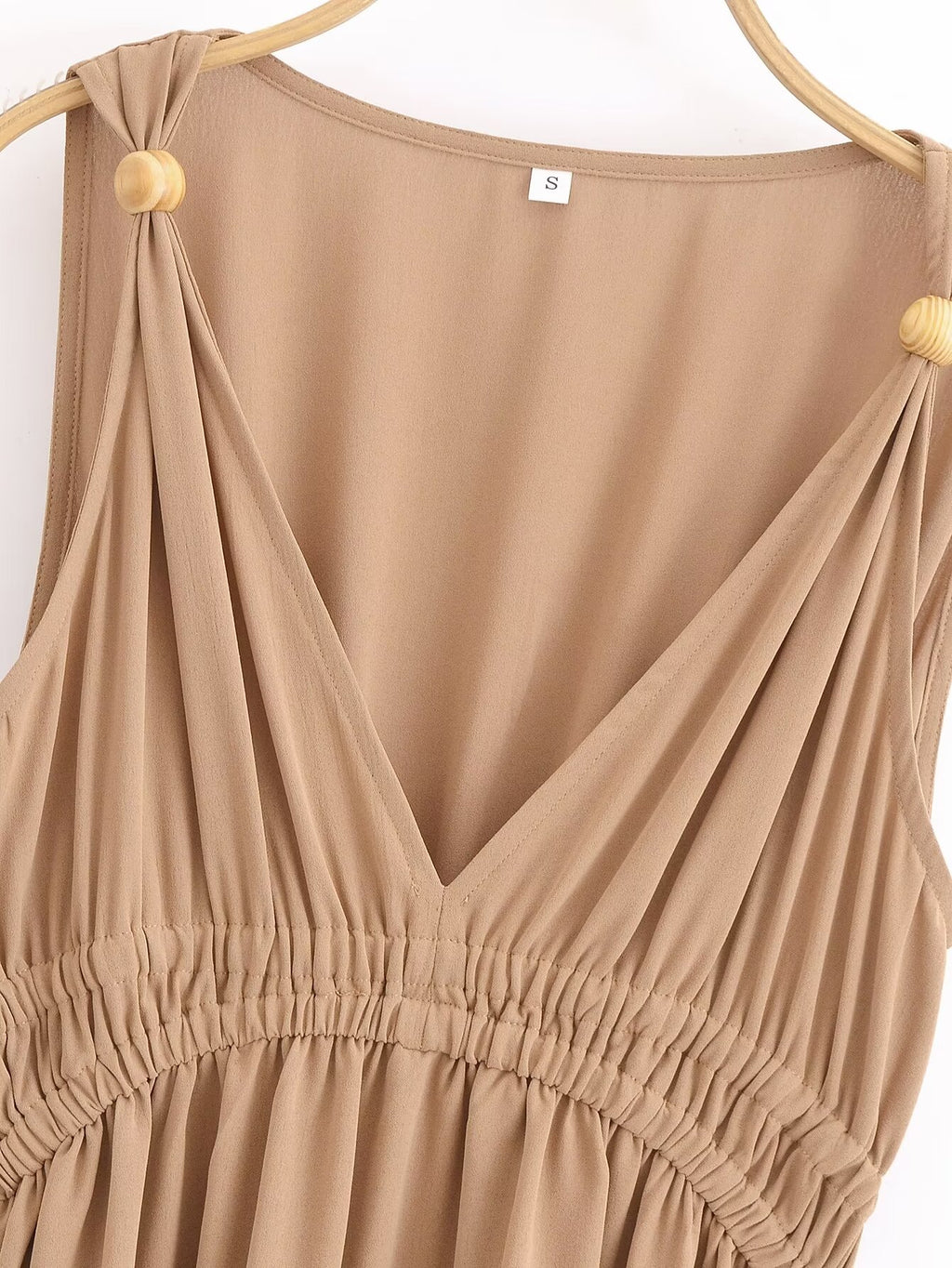 Summer Women Clothing Elegant V neck Sleeveless Maxi Dress TRAF