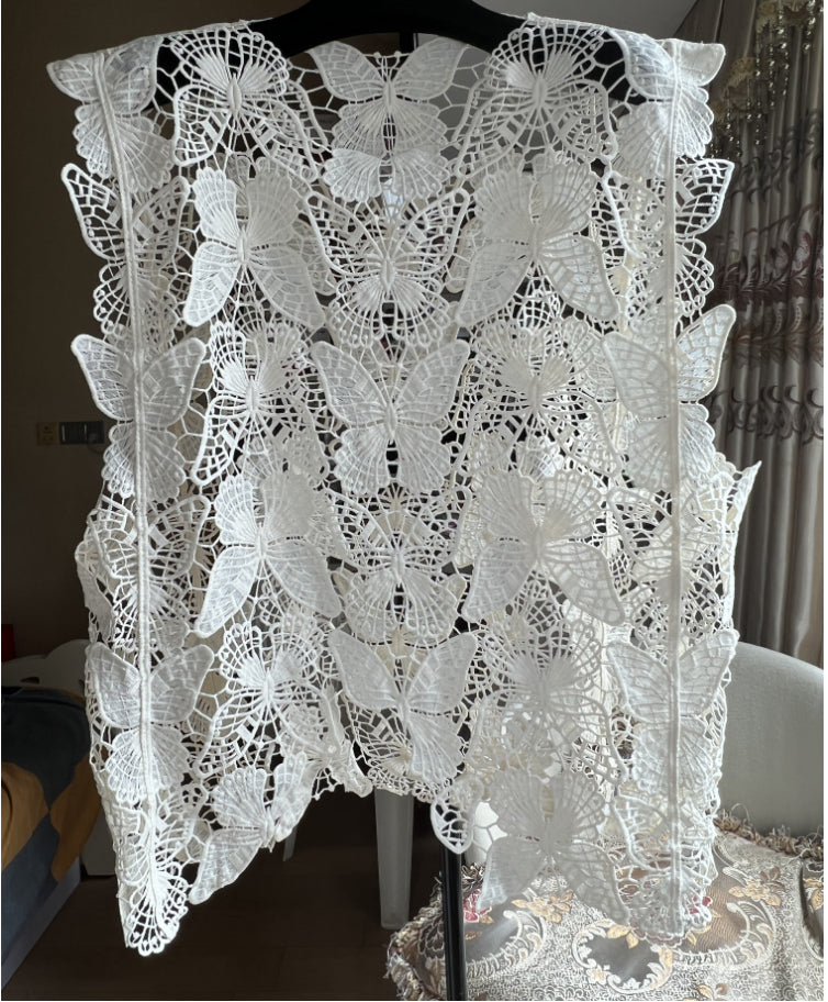 Cutout Sleeveless Blouse Crochet hook