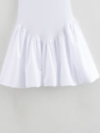 Summer Elegant Low Collar Sleeveless Slim Strap Waist Dress Women DaRoca