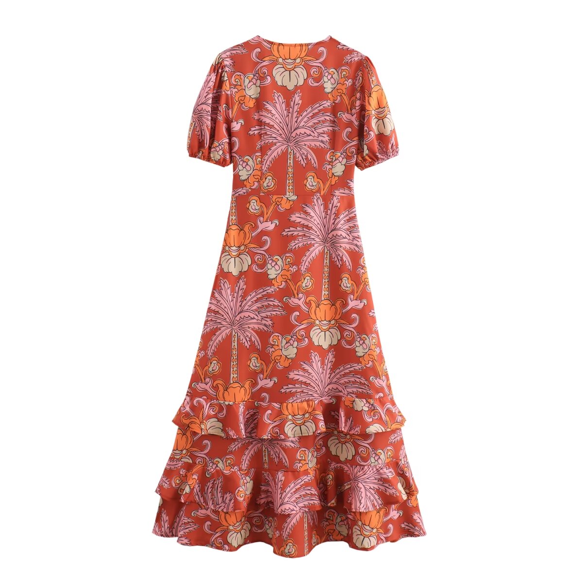 Summer Women Clothing Elegant Slightly Mature Printed Midi Dress SenDa