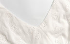 Summer High Grade Embroidered Dress Women Elegant Tied Waist Trimming Short Sleeved Long Dress PullWind