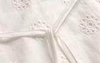 Summer High Grade Embroidered Dress Women Elegant Tied Waist Trimming Short Sleeved Long Dress PullWind