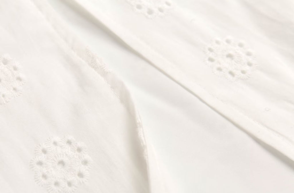 Summer High Grade Embroidered Dress Women Elegant Tied Waist Trimming Short Sleeved Long Dress PullWind