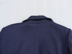 Summer Roll Sleeve Linen Blended Solid Color Casual Blazer SenDa