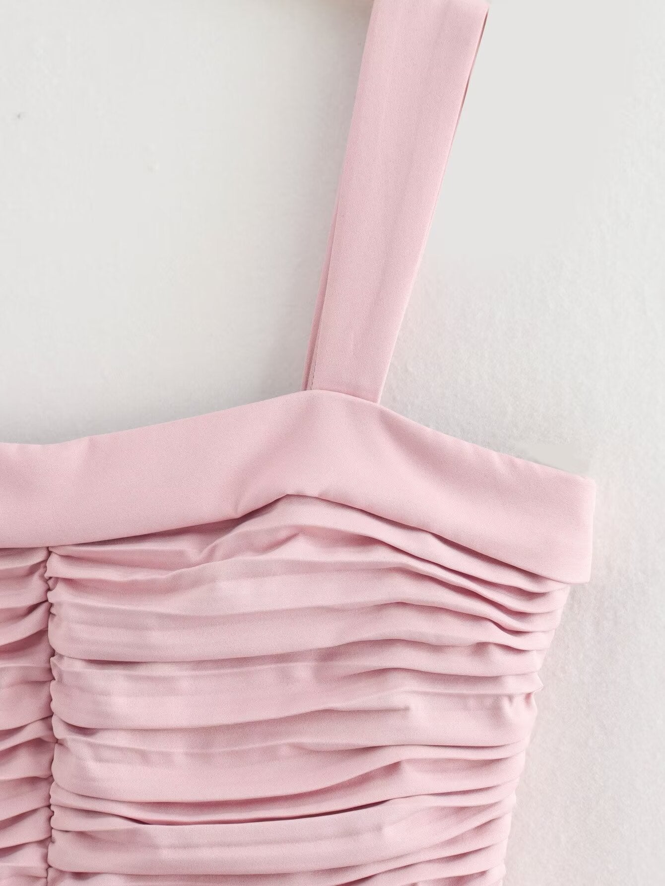 Women Clothing Summer Personalized Pink Embellished Balloon Sling Mini Dress Women SHE