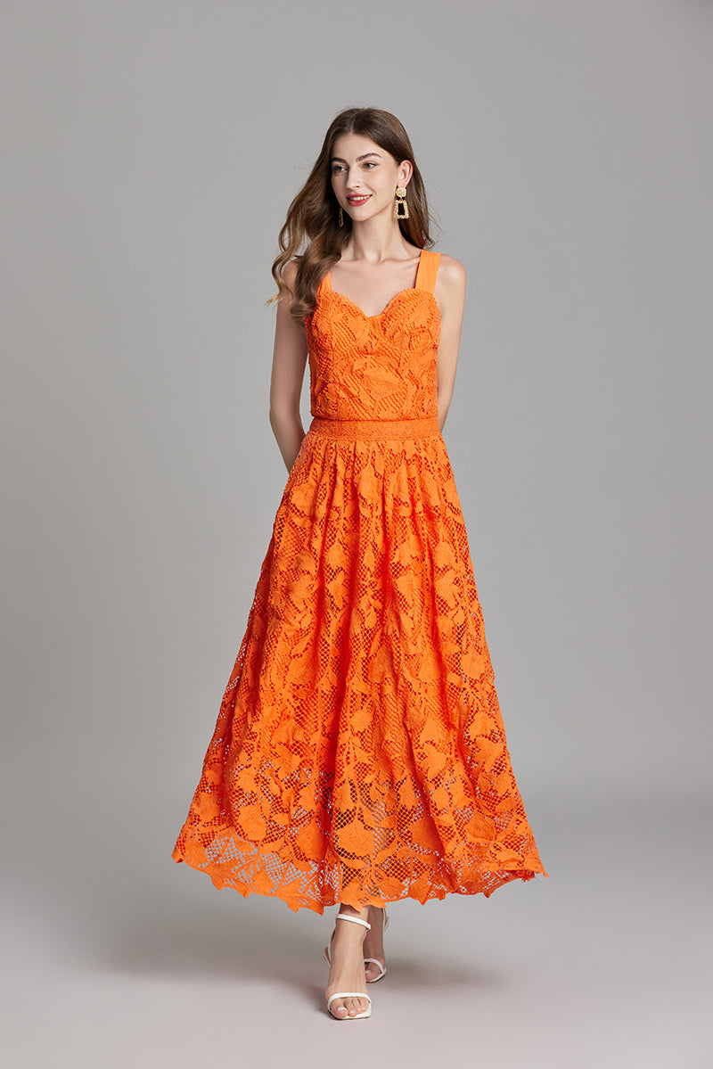 Women Summer Solid Sleeveless A Line Maxi Dress ESUNG