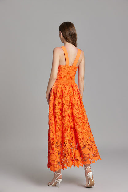 Women Summer Solid Sleeveless A Line Maxi Dress ESUNG