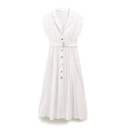Women Clothing Summer Shirt Dress with Belt Howe