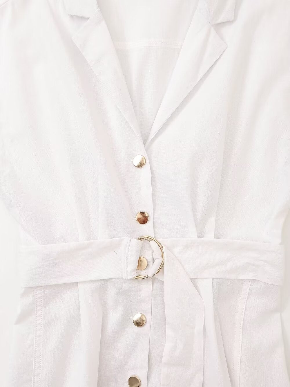 Women Clothing Summer Shirt Dress with Belt Howe