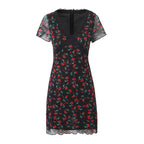 Summer V neck Sexy Print Dress Wishy Hip Dress Camille