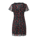 Summer V neck Sexy Print Dress Wishy Hip Dress Camille