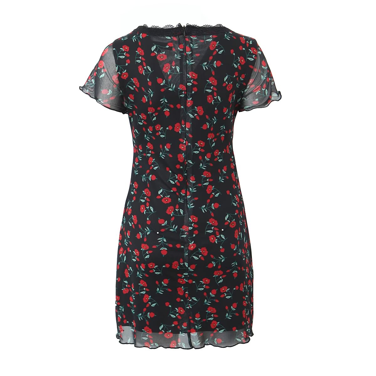 Summer V neck Sexy Print Dress Wishy Hip Dress Camille