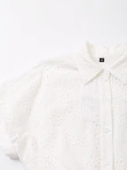 Women Clothing Hollowed out Embroidered Pleated Long Dress Howe