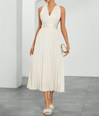 Summer Dress Sexy Back Hollow Out Cutout Cross Strap Design Dress Wennie