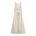 Summer Dress Sexy Back Hollow Out Cutout Cross Strap Design Dress Wennie