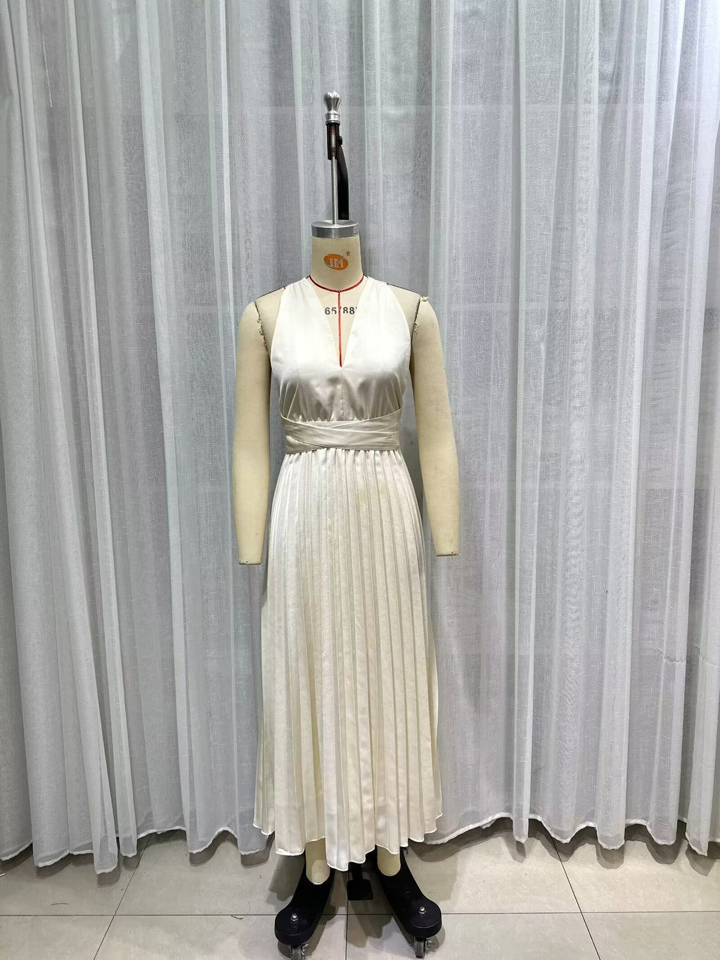 Summer Dress Sexy Back Hollow Out Cutout Cross Strap Design Dress Wennie