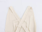 Summer Dress Sexy Back Hollow Out Cutout Cross Strap Design Dress Wennie