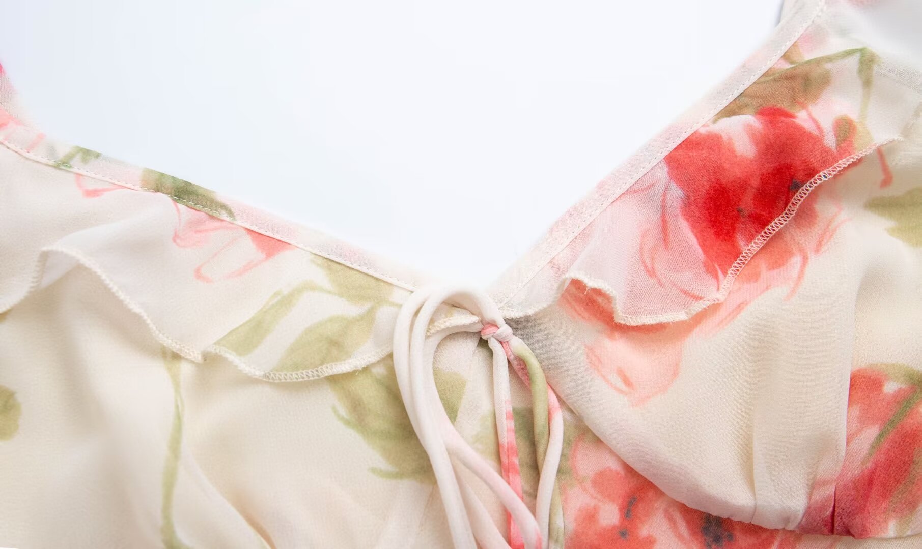 Robe queue de poisson à col en V et coupe oblique, imprimé feuilles de lotus, sexy et romantique, printemps-été