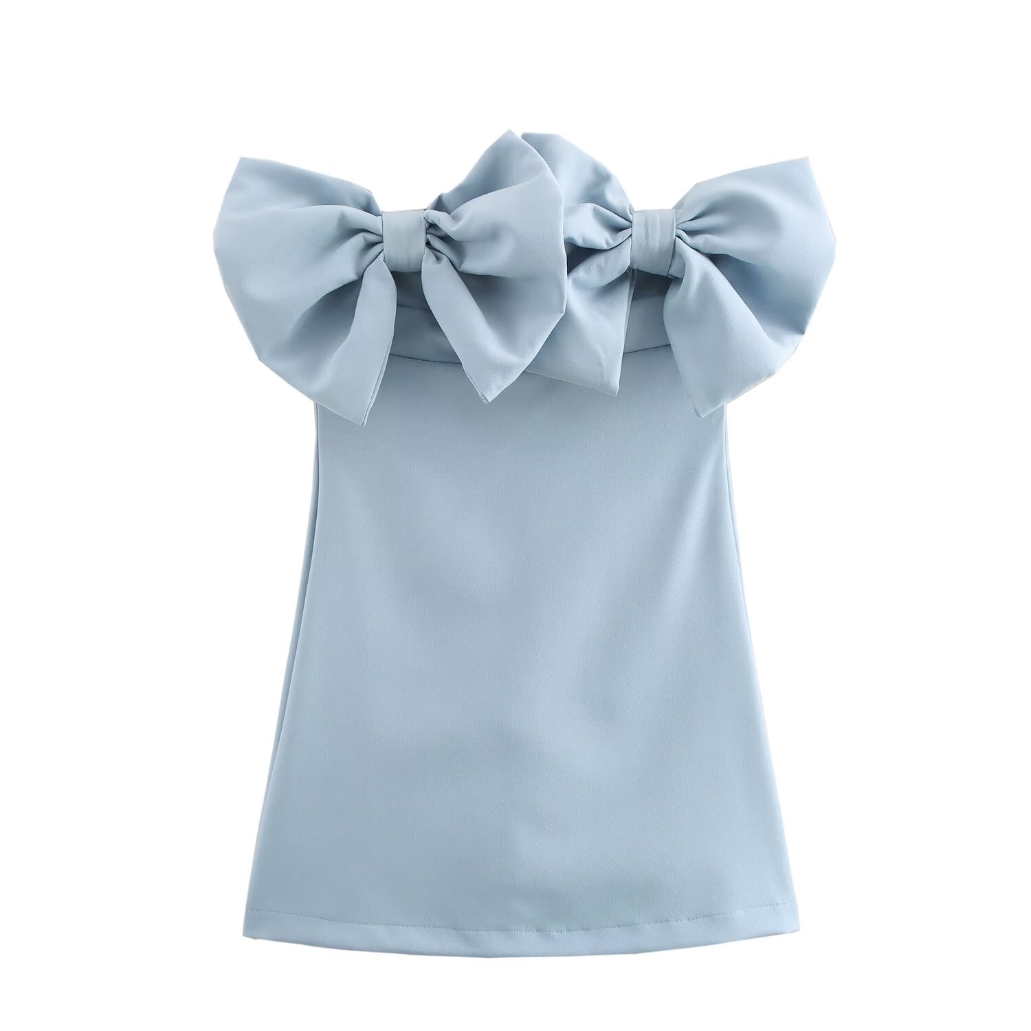 Fall Women Clothing Graceful Fashionable Bowknot Decoration Tube Top Dress SenDa
