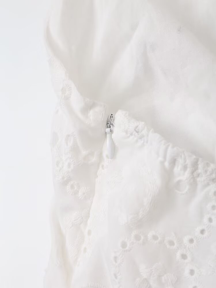 Autumn Women Clothing Graceful Fashionable Embroidery Hanging Collar Dress Howe