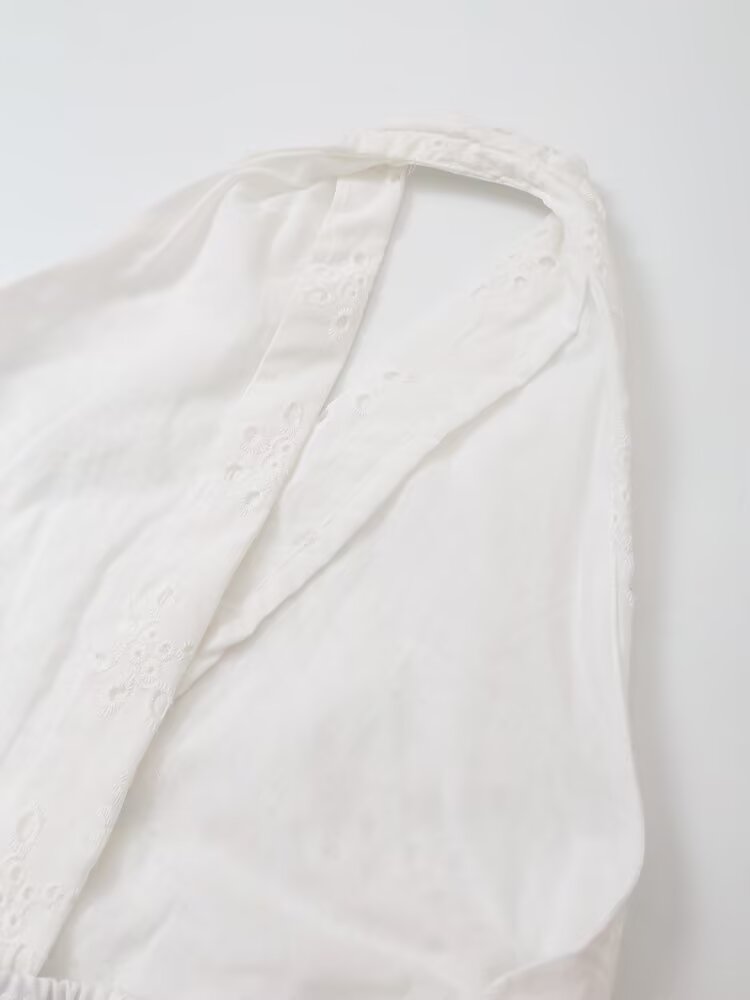 Autumn Women Clothing Graceful Fashionable Embroidery Hanging Collar Dress Howe
