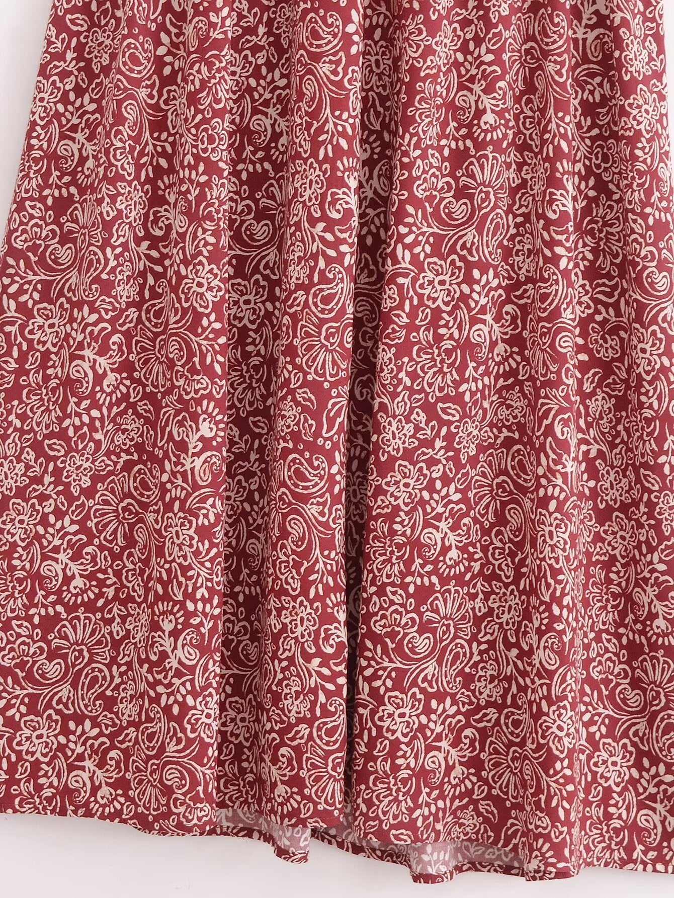 Women Clothing Stylish Opening Design Printing Midi Sling Dress YiPin