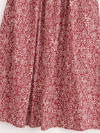 Women Clothing Stylish Opening Design Printing Midi Sling Dress YiPin