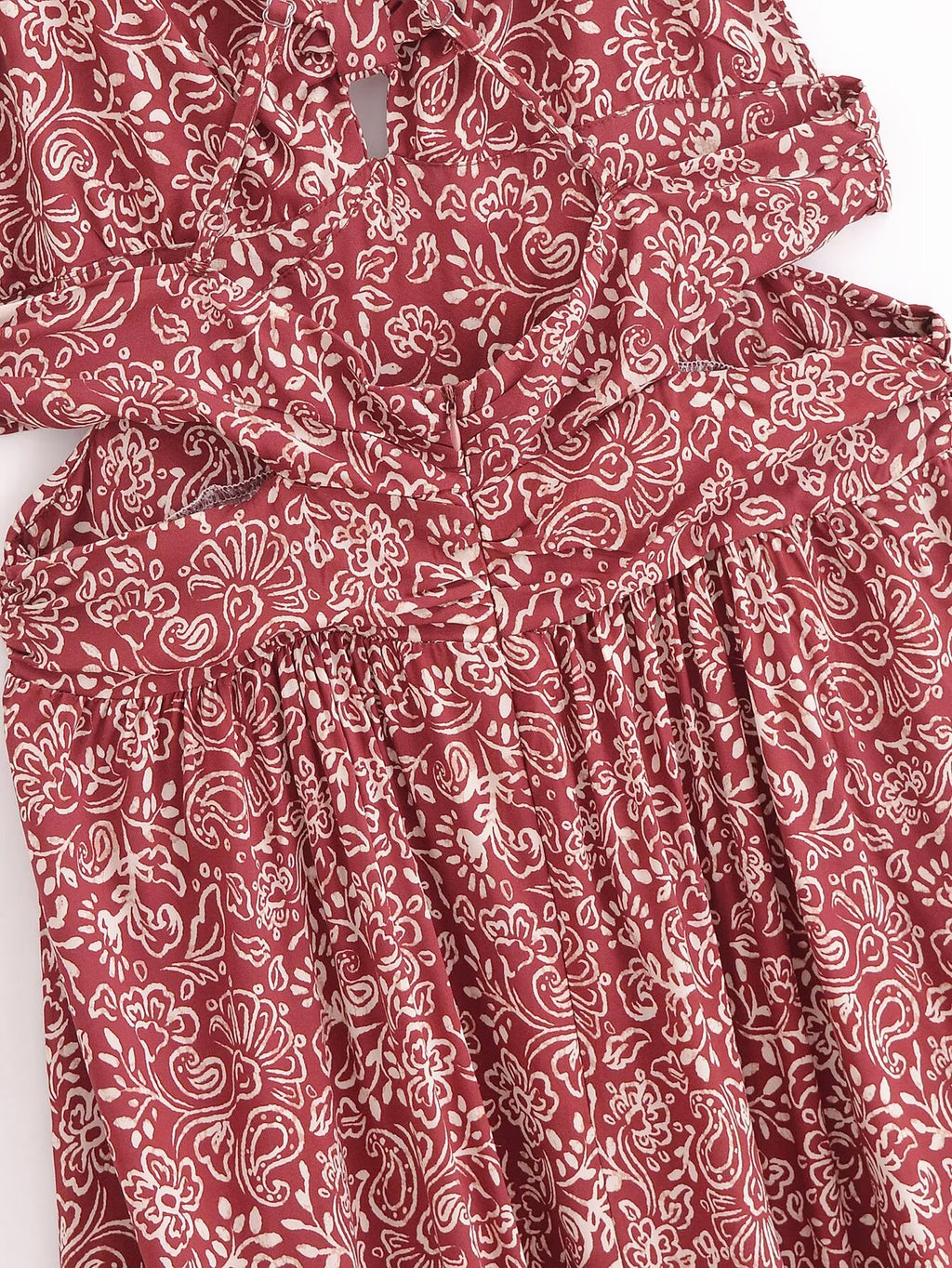 Women Clothing Stylish Opening Design Printing Midi Sling Dress YiPin