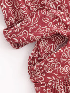 Women Clothing Stylish Opening Design Printing Midi Sling Dress YiPin
