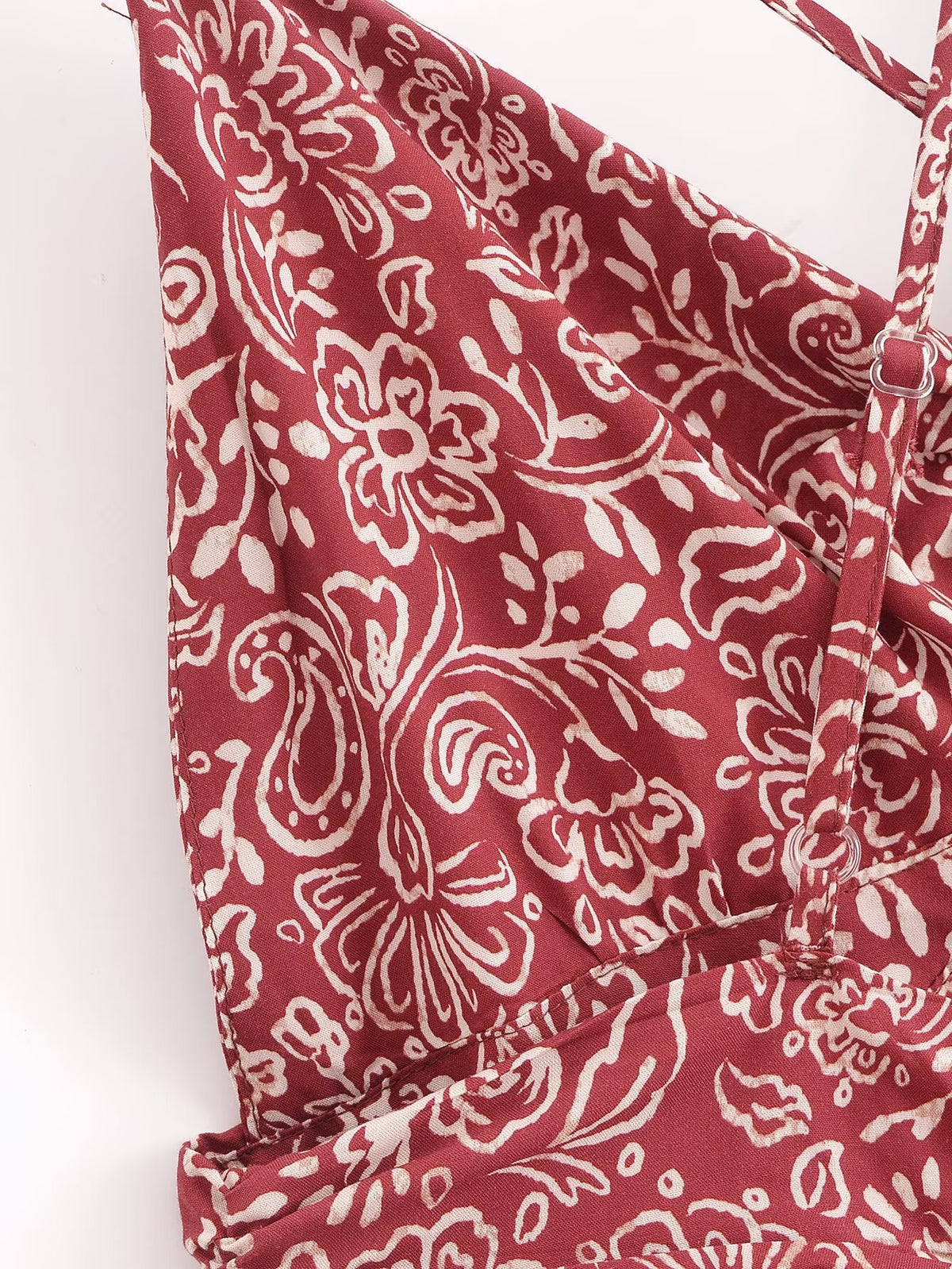 Women Clothing Stylish Opening Design Printing Midi Sling Dress YiPin