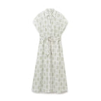 Summer Women Clothing Casual Rubber Embroidery Mid Length Dress Howe