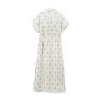 Summer Women Clothing Casual Rubber Embroidery Mid Length Dress Howe