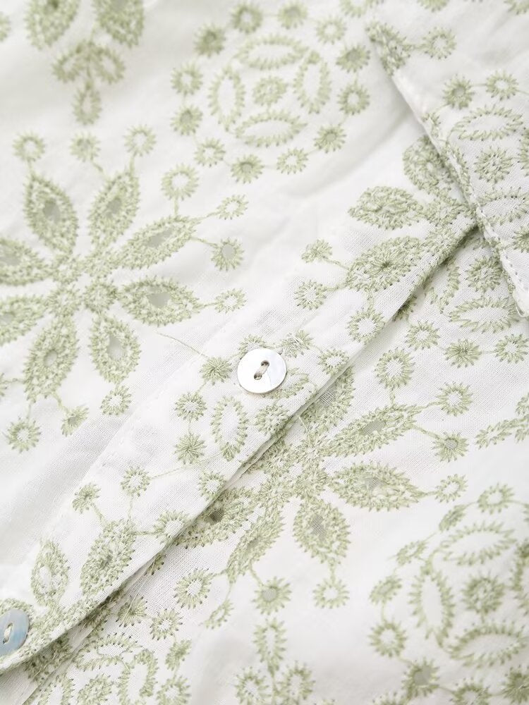 Summer Women Clothing Casual Rubber Embroidery Mid Length Dress Howe