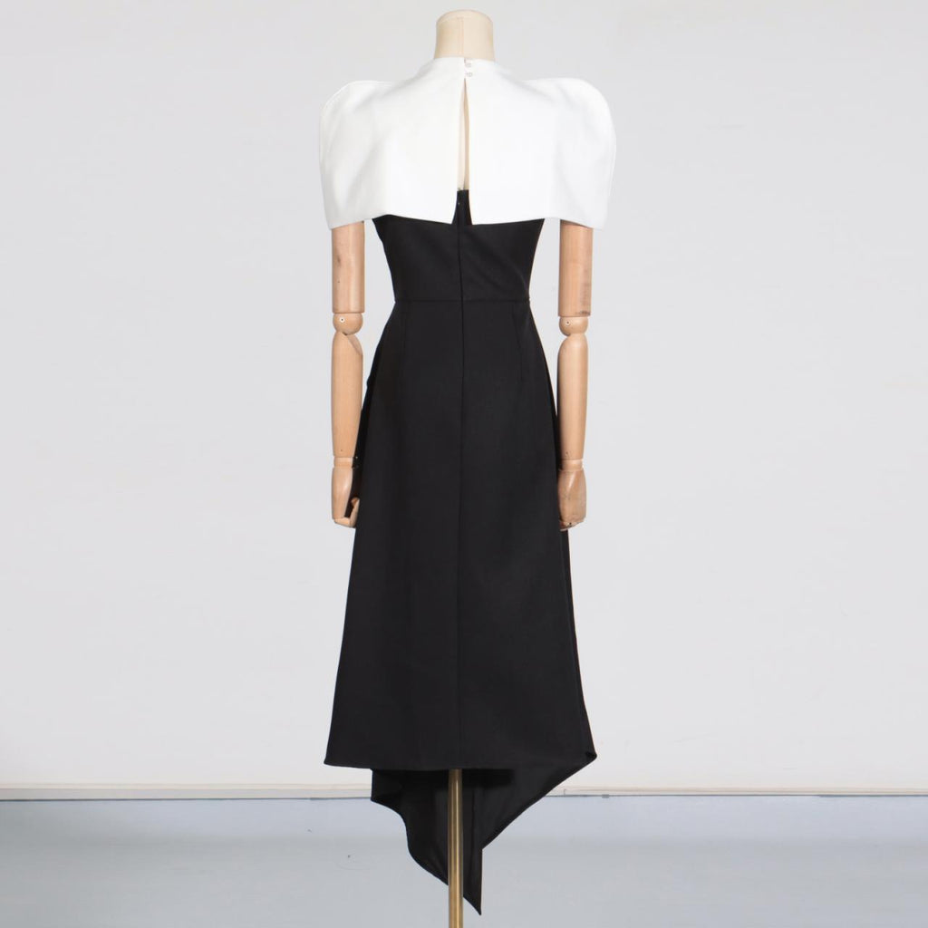 Elegant Vietnam Special Interest Design Detachable Pullover Patchwork Cami Dress Women Summer Slit Dress Women Sailfish