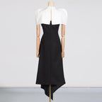 Elegant Vietnam Special Interest Design Detachable Pullover Patchwork Cami Dress Women Summer Slit Dress Women Sailfish