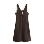 Fall Women Clothing Hemming Hepburn Thickened Knitting Vest Dress Starivy