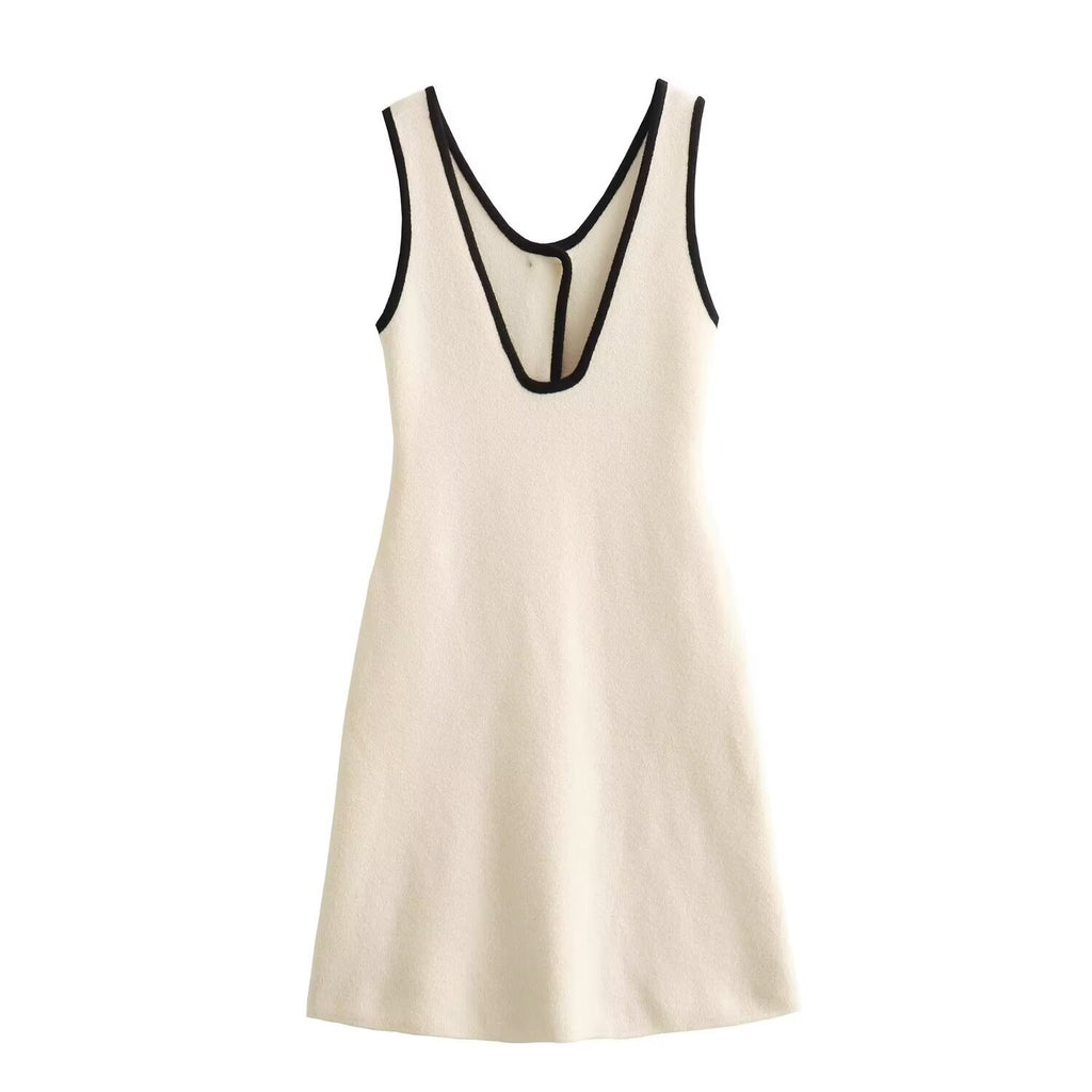 Fall Women Clothing Hemming Hepburn Thickened Knitting Vest Dress Starivy
