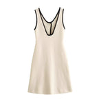 Fall Women Clothing Hemming Hepburn Thickened Knitting Vest Dress Starivy
