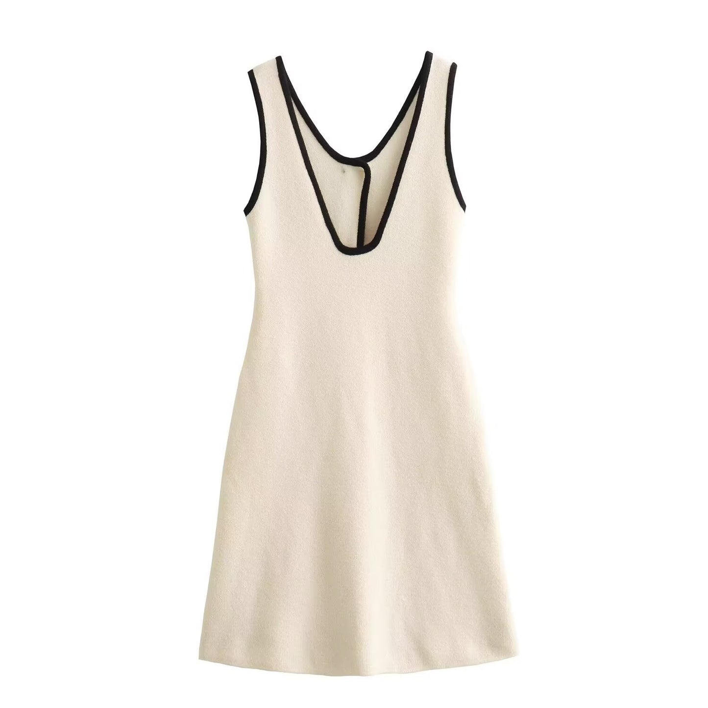 Fall Women Clothing Hemming Hepburn Thickened Knitting Vest Dress Starivy