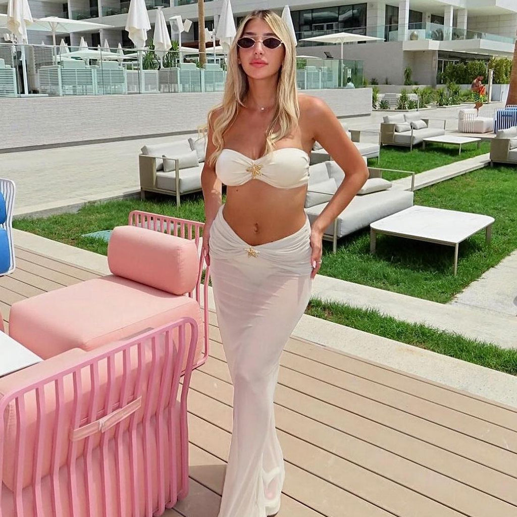 Three Piece Set Bikini Bikini Sexy Split Women Swimsuit Swimsuit Beach Dress Ellie