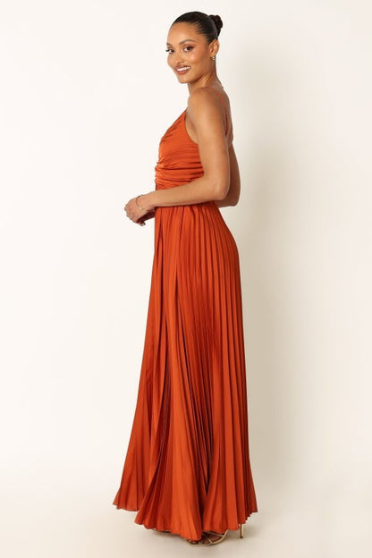 Summer V neck Elegant Graceful Sling Backless Long Pleated Dress RayWin