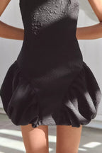Women French Waist Display Wide Swing Short Sleeveless Dress Puffy dress FRIDAY